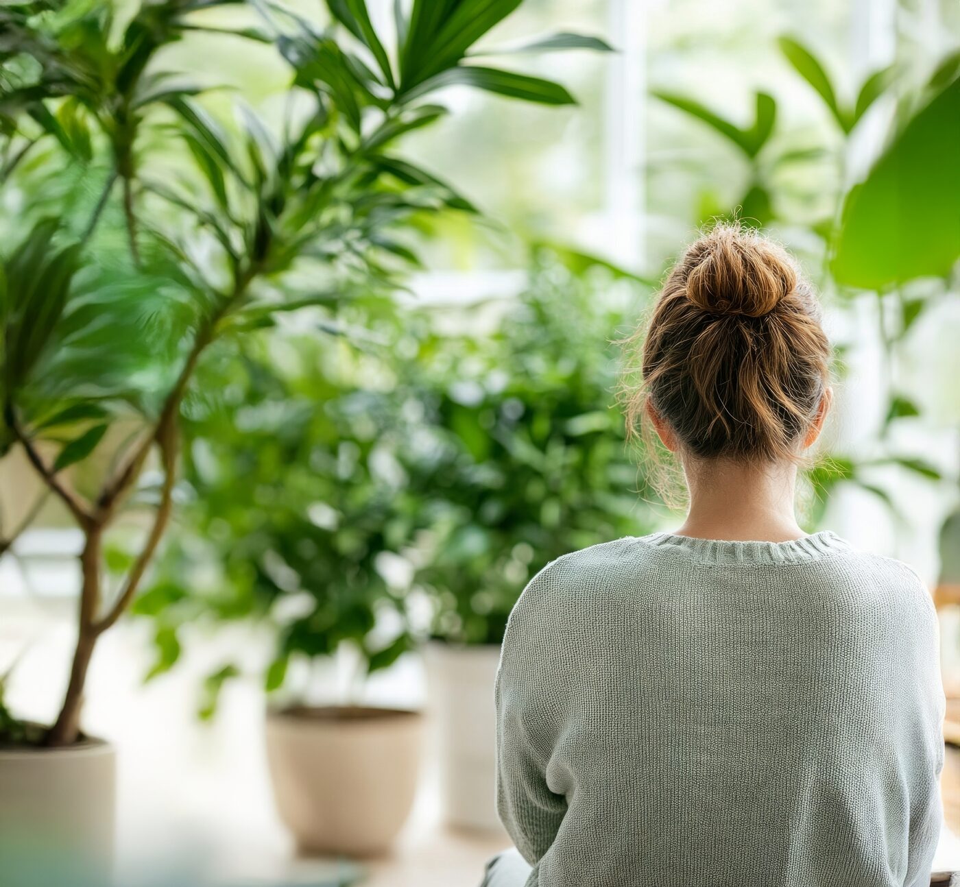 Vrouw in therapieomgeving